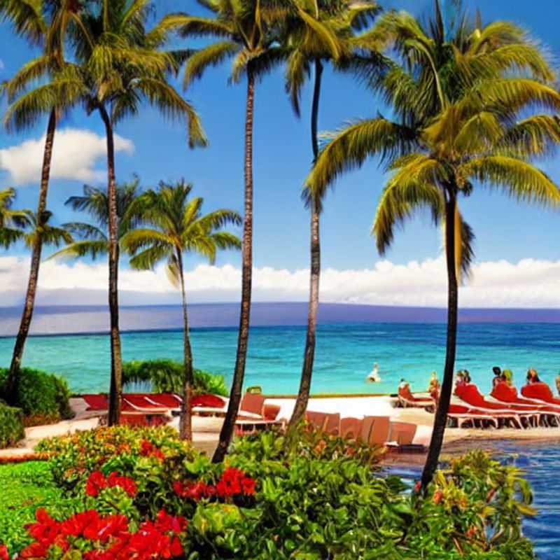 Casal desfrutando de um pôr do sol paradisíaco em Maui, Havaí, um refúgio de luxo ideal para férias de verão inesquecíveis. (Couple enjoying a paradisiacal sunset in Maui, Hawaii, a luxurious haven ideal for unforgettable summer vacations.)