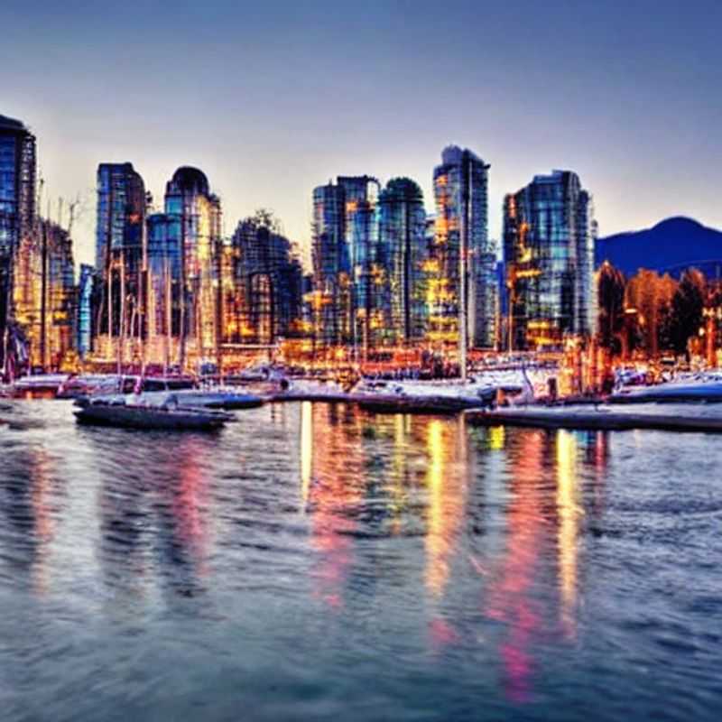 Vancouver, Canada : Un panorama estival opulent où les montagnes majestueuses embrassent une ville cosmopolite, le décor idéal pour des vacances de luxe inoubliables.