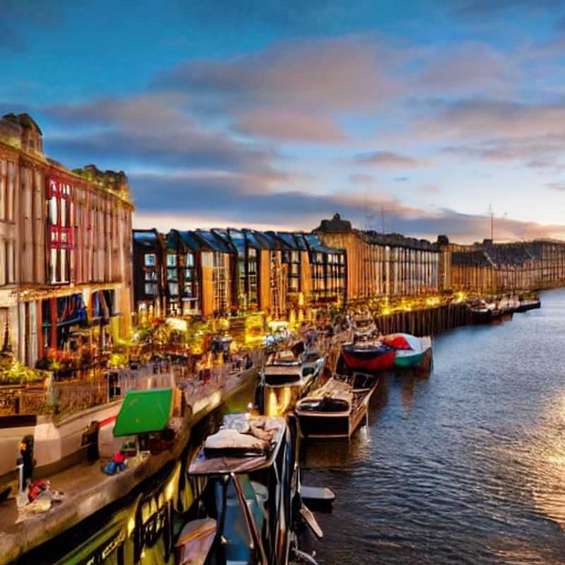 Des gens profitant d'une pinte de Guinness dans un pub luxueux et chaleureux de Dublin, en Irlande, un contraste réconfortant avec le charme ensoleillé de l'été irlandais, se demandant : Dublin est-elle une destination de vacances d'été de luxe idéale ?