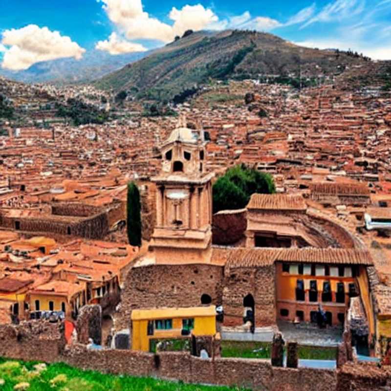 Cusco, Pérou : Un aperçu de luxe sur la Place d'Armes baignée de soleil estival, prouvant que la capitale Inca peut aussi être une destination de vacances d'été luxueuse.