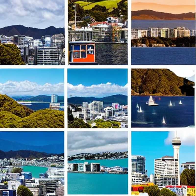 Vue imprenable sur Wellington, Nouvelle-Zélande, baignée par le soleil estival, promesse d'un séjour de luxe inoubliable.