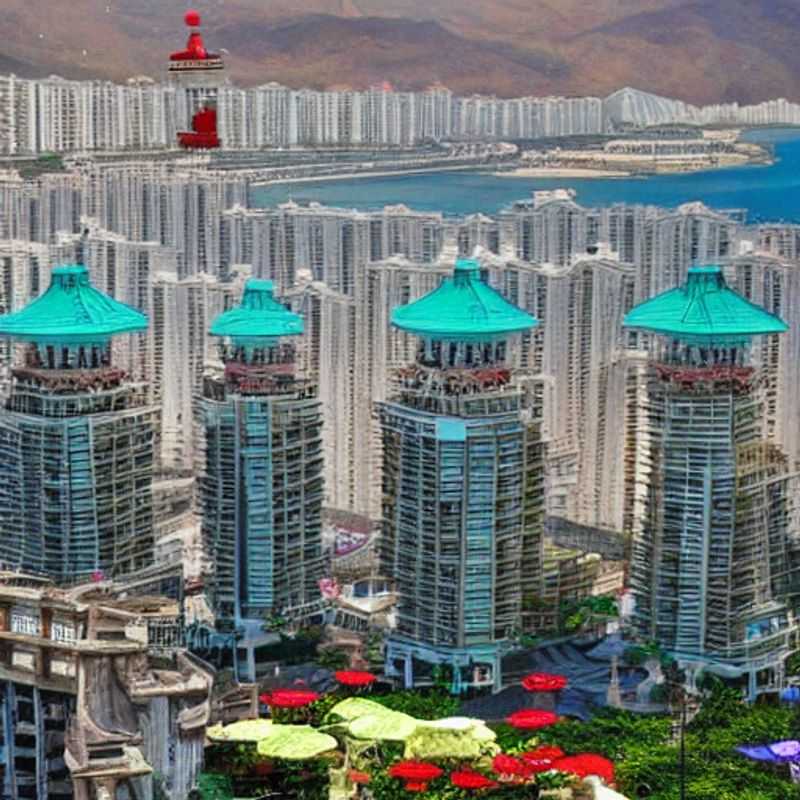 Vue panoramique de Macao illuminée, évoquant un séjour estival luxueux, où modernité étincelante et héritage historique se rencontrent sous le soleil.