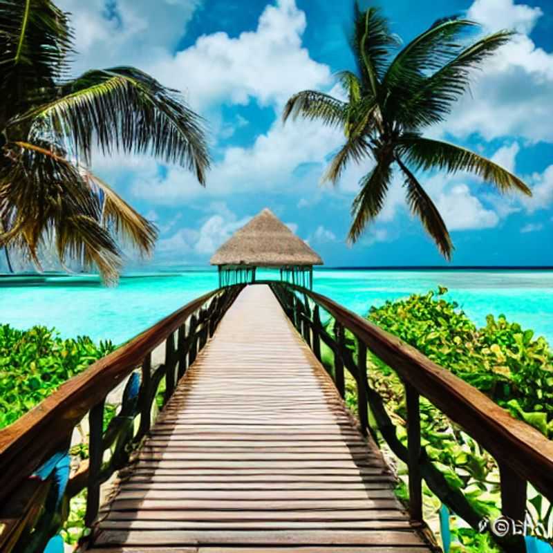 Deux couples profitant de la beauté éthérée des plages de sable blanc et des eaux cristallines des Maldives, un havre de paix luxueux pour des vacances d'été inoubliables.