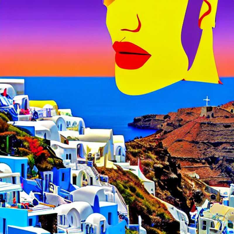 Mais oui, Santorini! Un panorama époustouflant sur la caldeira depuis un hôtel de luxe, capturant l'essence même d'un été de rêve en Grèce. Est-ce que c'est parfait pour des vacances de luxe? Absolument!