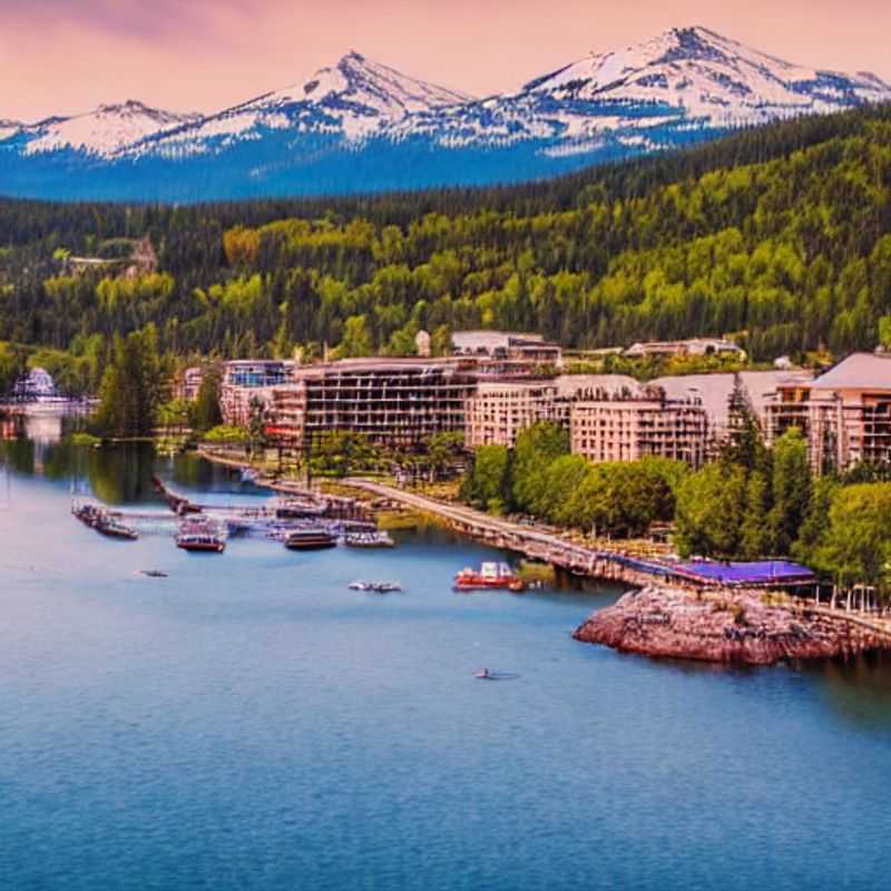 Deux chaises longues confortables installées sur un toit-terrasse élégant, offrant une vue imprenable sur l'horizon verdoyant de Portland, Oregon, une invitation à découvrir si cette ville est idéale pour des vacances d'été luxueuses.