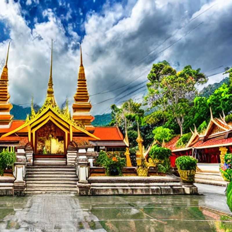 Deux couples savourant la beauté exotique de Chiang Mai, en Thaïlande, lors de leurs vacances d'été luxueuses.