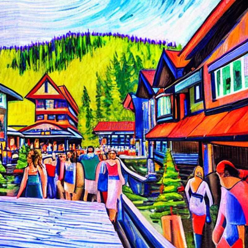 Alt text: Whistler, Canada en été : Un paradis luxueux où les sommets enneigés embrassent les prairies fleuries, offrant une aventure estivale inoubliable et raffinée.