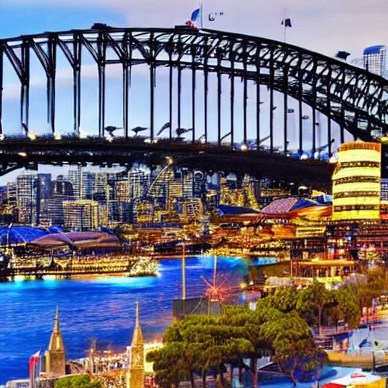 Deux personnes profitant du soleil éclatant sur l'Opéra de Sydney étincelant, un symbole iconique d'un luxe et d'un été inoubliable en Australie.