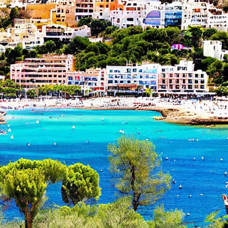 *Vue imprenable sur les eaux turquoise d'Ibiza, Espagne, symbolisant l'élégance et l'exclusivité d'une escapade estivale de luxe.*