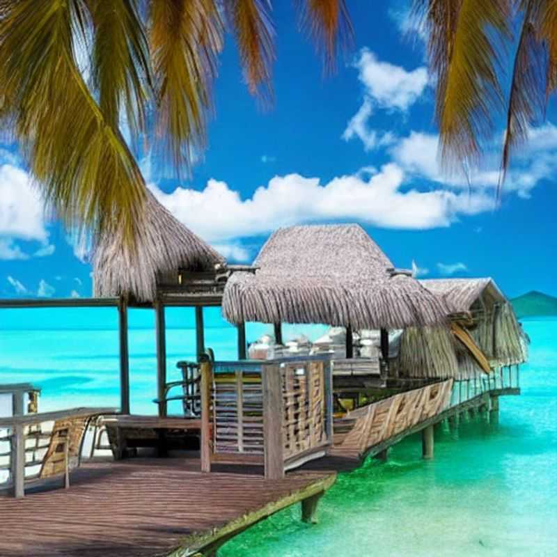 Un lagon turquoise immaculé à Bora Bora, Polynésie française, incarnant l'évasion luxueuse et l'aventure estivale parfaite.
