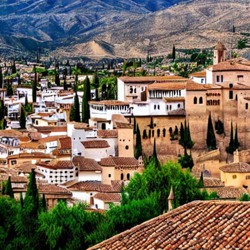 The Alhambra palace bathed in the warm Andalusian sun, a luxurious summer oasis awaiting discovery in Granada, Spain. Is it good for a luxury holiday? Absolutely, *mi amigos*!