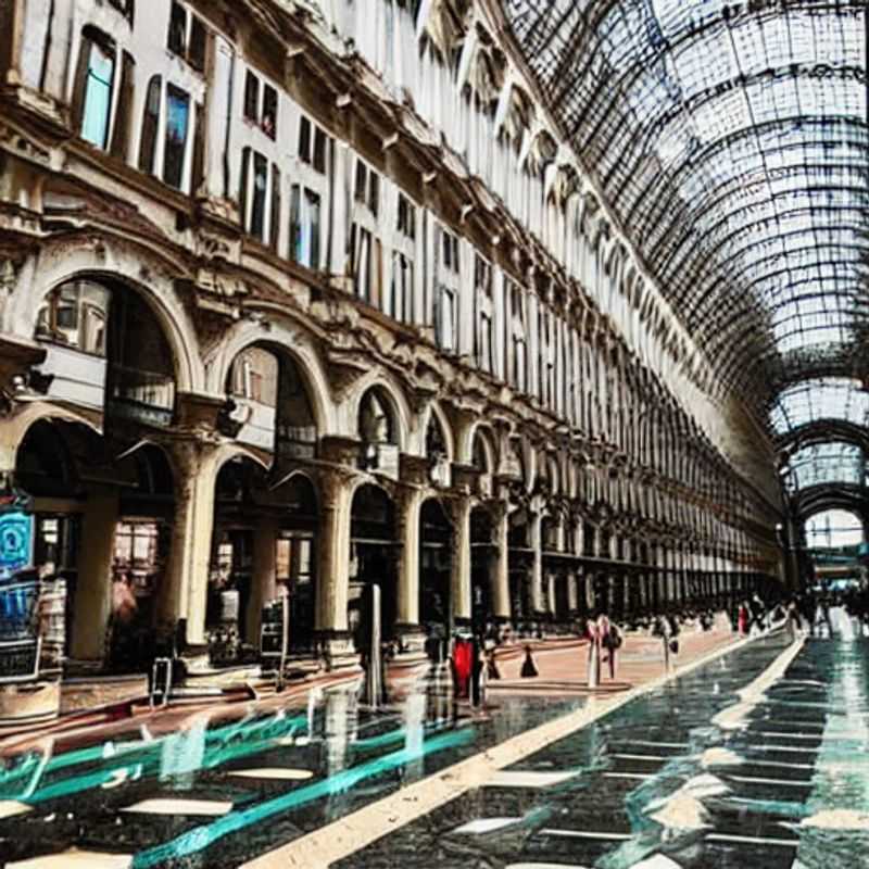 A vibrant summer scene in Milan, Italy, showcasing the city's blend of high fashion, historic architecture, and al fresco dining, all hinting at the luxurious experiences awaiting visitors.