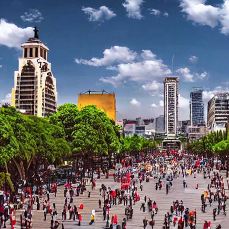 Deux couples profitent du soleil estival éclatant à Mexico, au Mexique, une destination idéale pour des vacances de luxe.