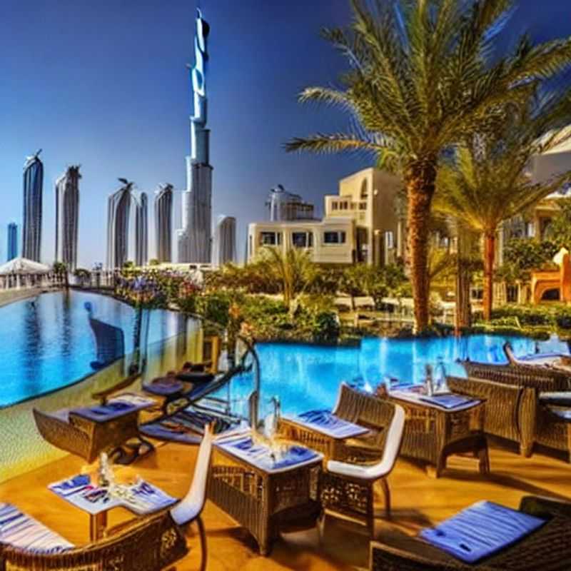 Couple profitant d'une vue imprenable sur l'horizon scintillant de Dubaï, un oasis de luxe baigné de soleil, confirmant sa réputation de destination estivale par excellence aux Émirats arabes unis.