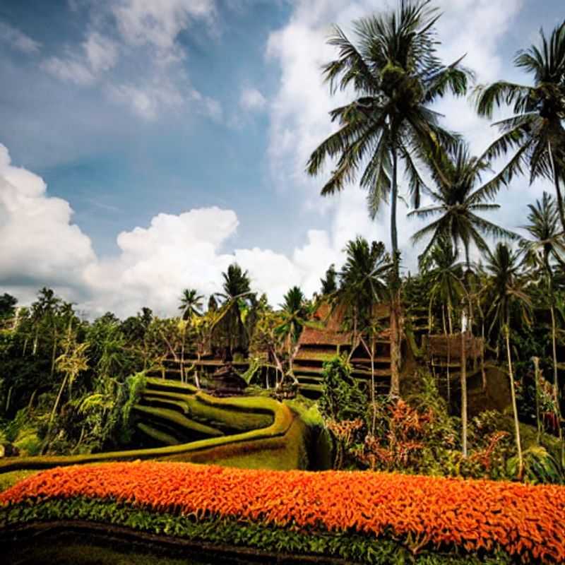 L'opulence luxuriante d'Ubud, Indonésie, capturée dans une image idyllique – la promesse d'un été de luxe inoubliable.