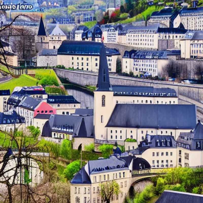 Deux voyageurs admirant l'architecture historique et les vues verdoyantes de la ville de Luxembourg lors d'un luxueux séjour estival.