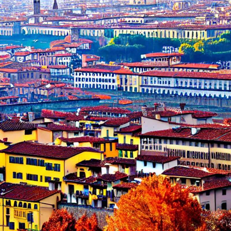 Deux couples appréciant la splendeur estivale de Florence, en Italie, une destination idéale pour des vacances luxueuses sous le soleil.