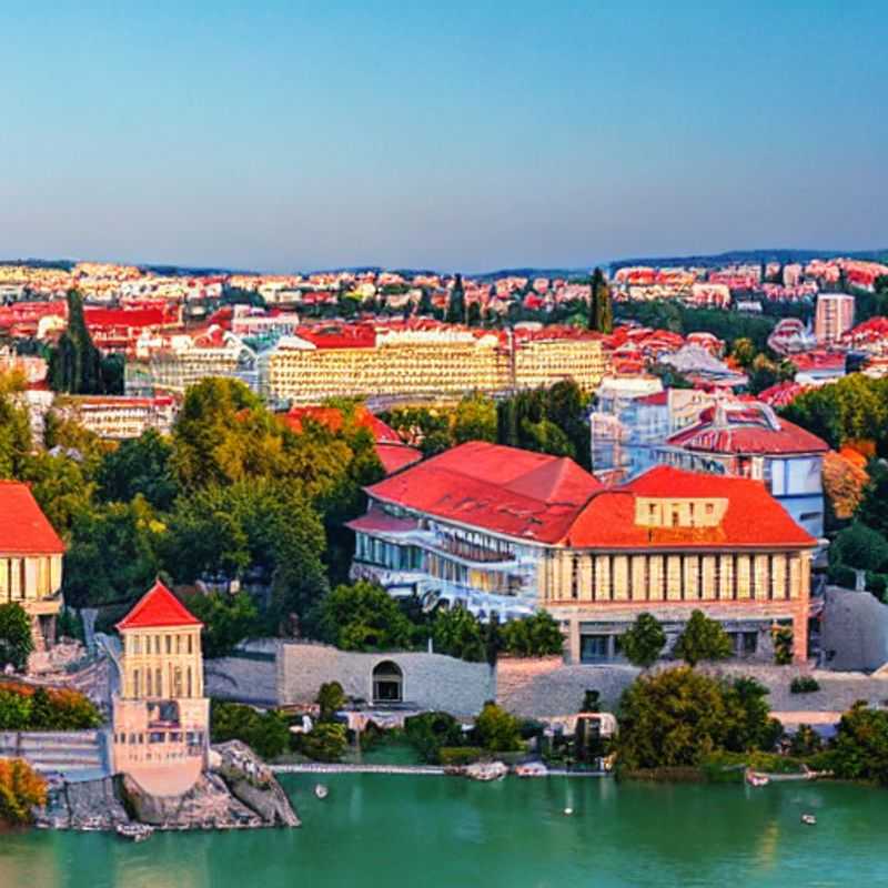 Deux couples profitant du soleil éclatant et de l'élégance estivale de Belgrade, en Serbie, lors de leurs vacances luxueuses estivales.