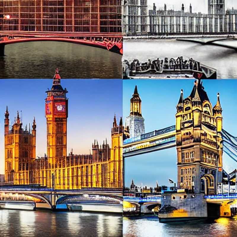 Un panorama estival de Londres, Royaume-Uni, capturant l'élégance et le dynamisme de la ville, un aperçu des expériences luxueuses possibles pendant les vacances d'été.
