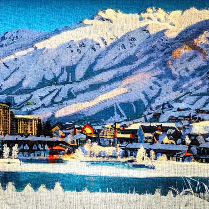 Vue imprenable sur les eaux turquoise du lac Wakatipu et les sommets enneigés des Remarkables à Queenstown, Nouvelle-Zélande, illustrant un cadre idyllique pour des vacances d'été luxueuses.