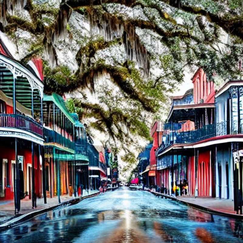 Deux élégantes palmiers se balancent doucement devant les balcons en fer forgé typiques de la Nouvelle-Orléans, promettant une escapade estivale luxueuse et mémorable dans le cœur vibrant de la Louisiane.