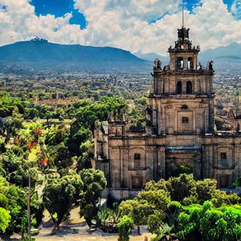 Vue luxueuse de Guadalajara, Mexique, capturant l'essence d'une escapade estivale raffinée : architecture coloniale baignée de soleil, promettant des vacances inoubliables.