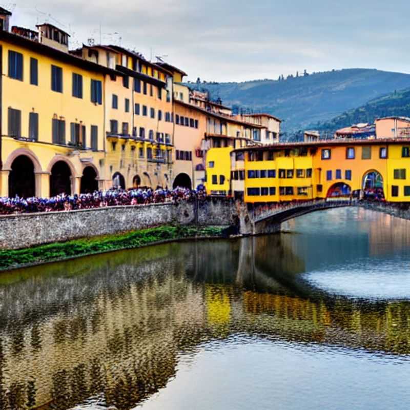 Golden hour bathes the Ponte Vecchio in Florence, Italy, showcasing the city's timeless beauty and inviting charm, perfect for a luxurious summer holiday exploration.
