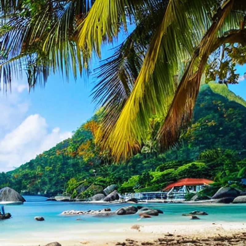 Turquoise dreams and pristine sands: an aerial view capturing the unmatched luxury and breathtaking beauty of The Seychelles, the ultimate summer escape.