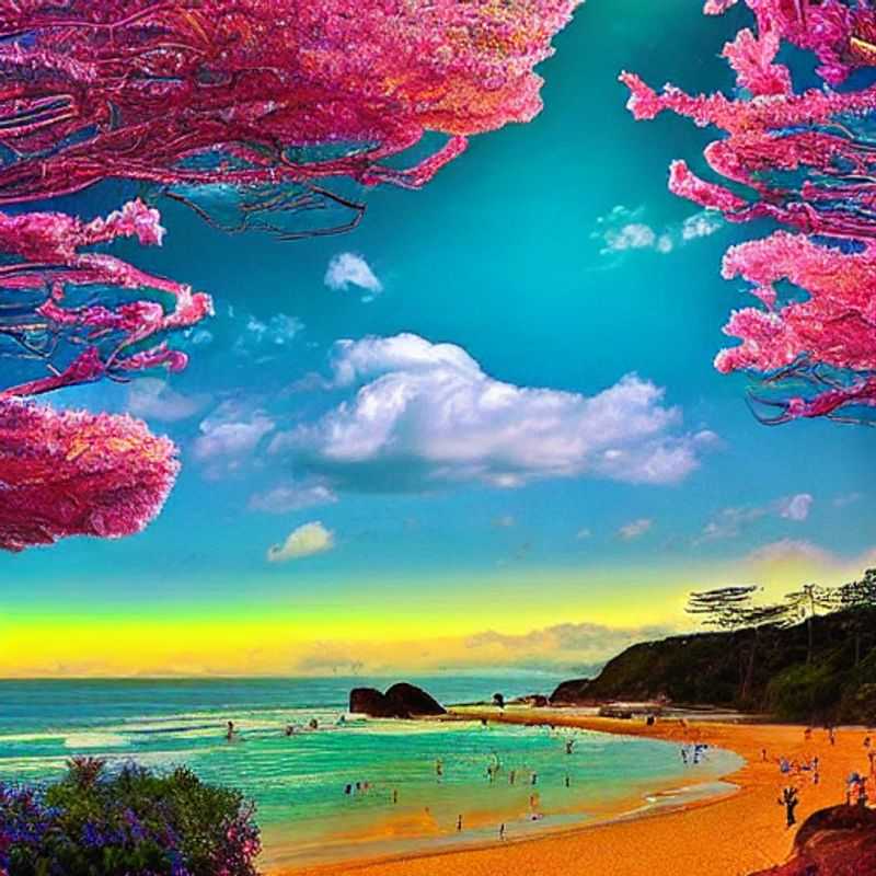 Deux transats de luxe invitent à la détente sur la plage dorée de Byron Bay, offrant une vue imprenable sur l'océan azur, promesse d'un été australien inoubliable et luxueux.