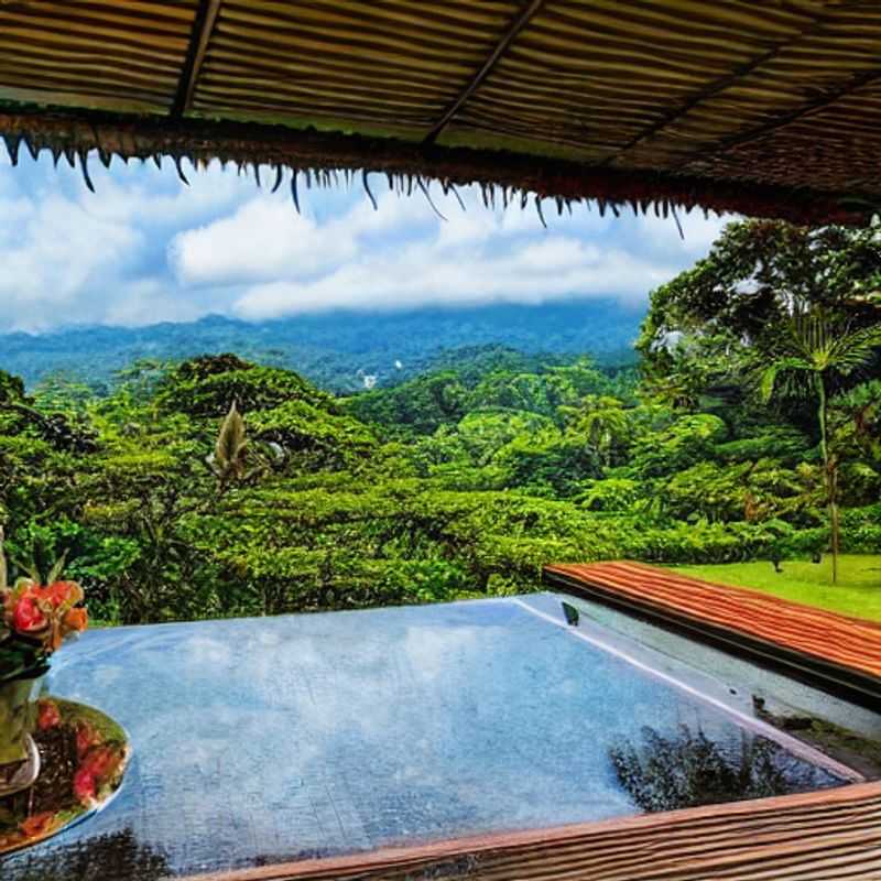 Nuages caressant la canopée luxuriante de Monteverde, Costa Rica : une invitation au luxe discret et à la nature sauvage pour des vacances estivales inoubliables.