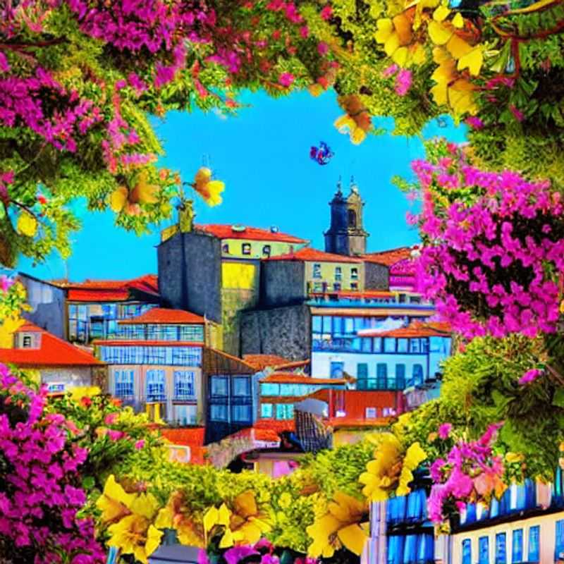 Vue imprenable sur Porto, Portugal, baignée par le soleil estival, une promesse de vacances de luxe inoubliables.