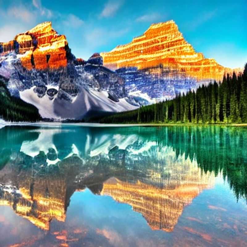 Turquoise glacial waters of Lake Louise reflect the majestic Canadian Rockies under a clear summer sky, showcasing the breathtaking scenery that makes Banff a coveted luxury summer destination.