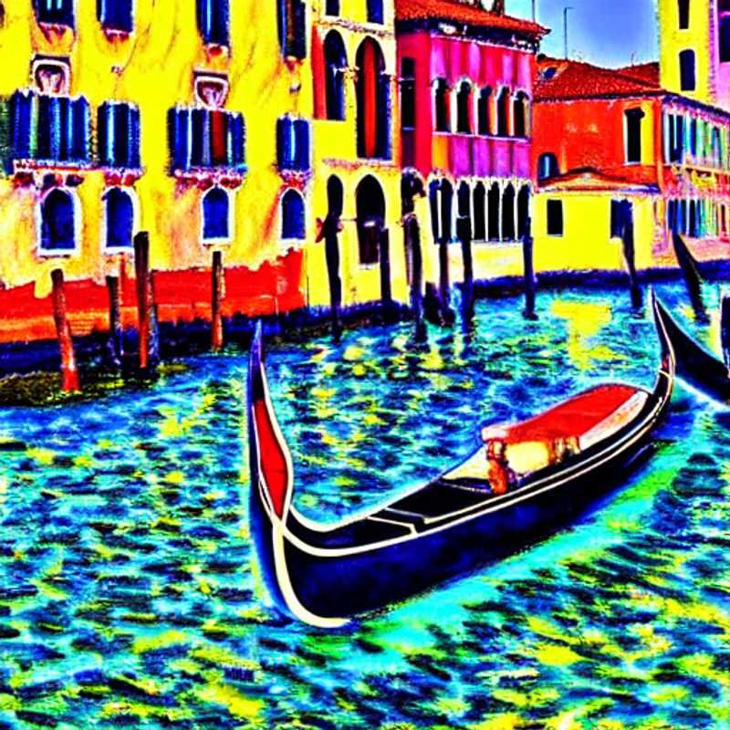 Un gondolier naviguant élégamment sur les canaux scintillants de Venise, une invitation au luxe et à la dolce vita estivale, parfaite pour des vacances inoubliables en Italie.