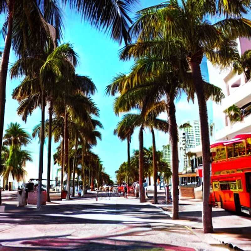 Vue panoramique de Miami, USA, scintillante sous le soleil d'été, promesse d'une escapade luxueuse et inoubliable.