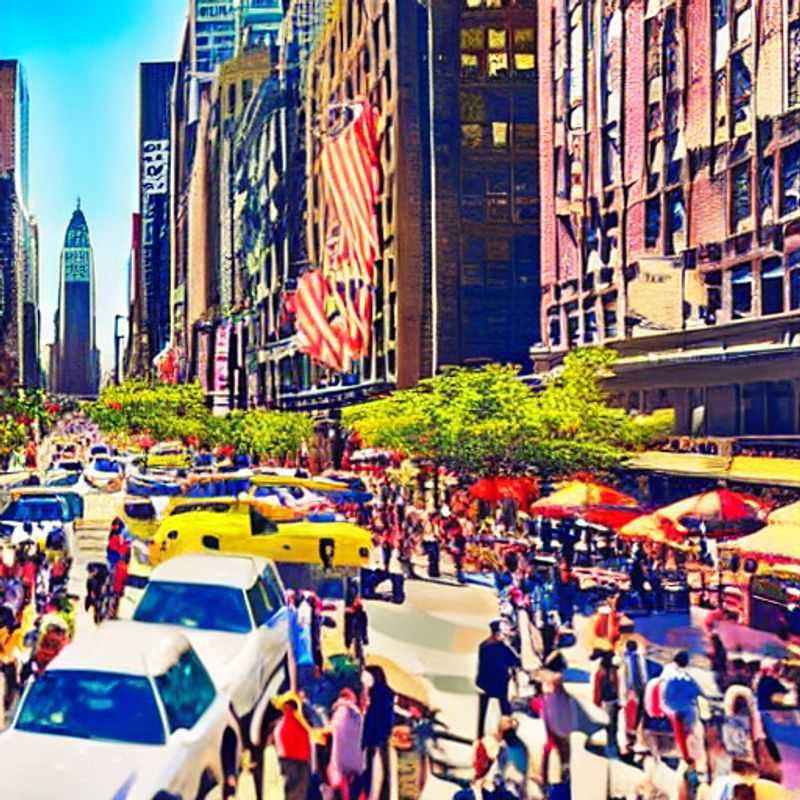 New York City au printemps : des bâtiments emblématiques sous le soleil printanier.