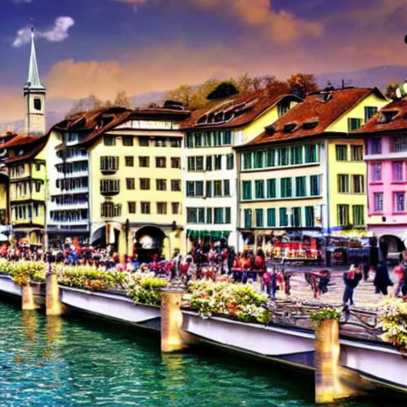 Zurich au printemps: une vue splendide sur la ville, reflétant la lumière printanière sur les eaux scintillantes du lac.