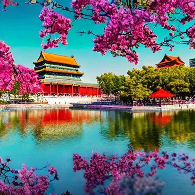 Pékin au printemps : splendeur des temples et des jardins sous le soleil printanier. (Beijing in spring: splendor of temples and gardens under the spring sun.)