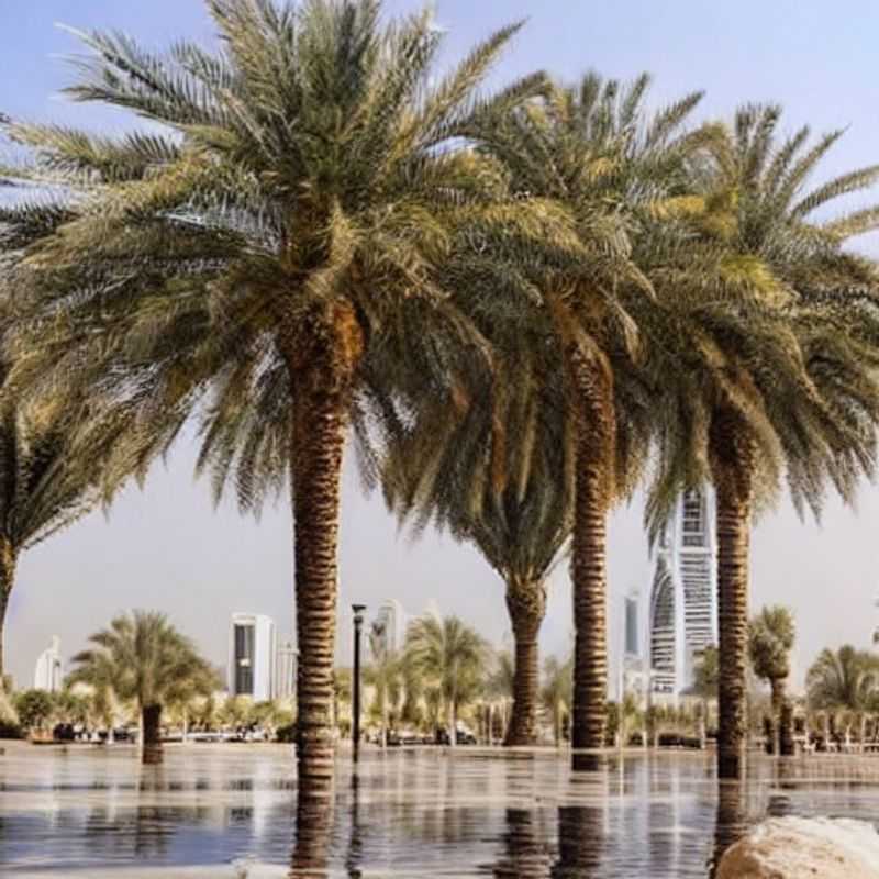Dubaï, Émirats Arabes Unis, sous le soleil printanier :