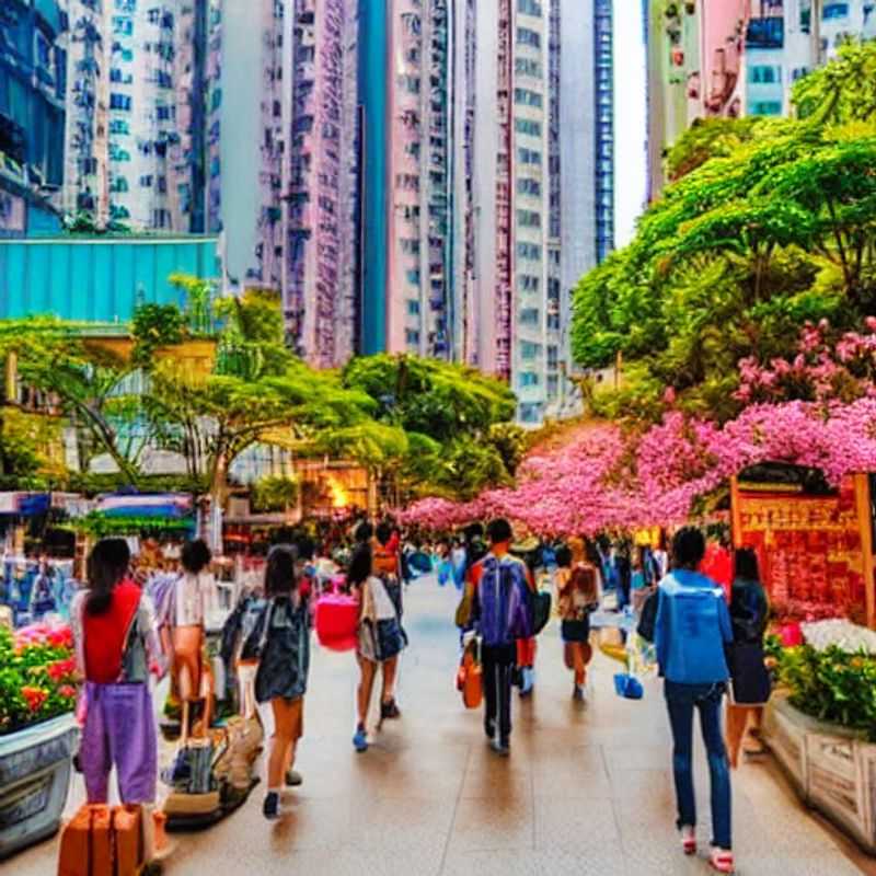 Here are a few options for alt text in Spanish for an image of Hong Kong in an article about whether Hong Kong is good for spring break, each with a slightly different emphasis:
