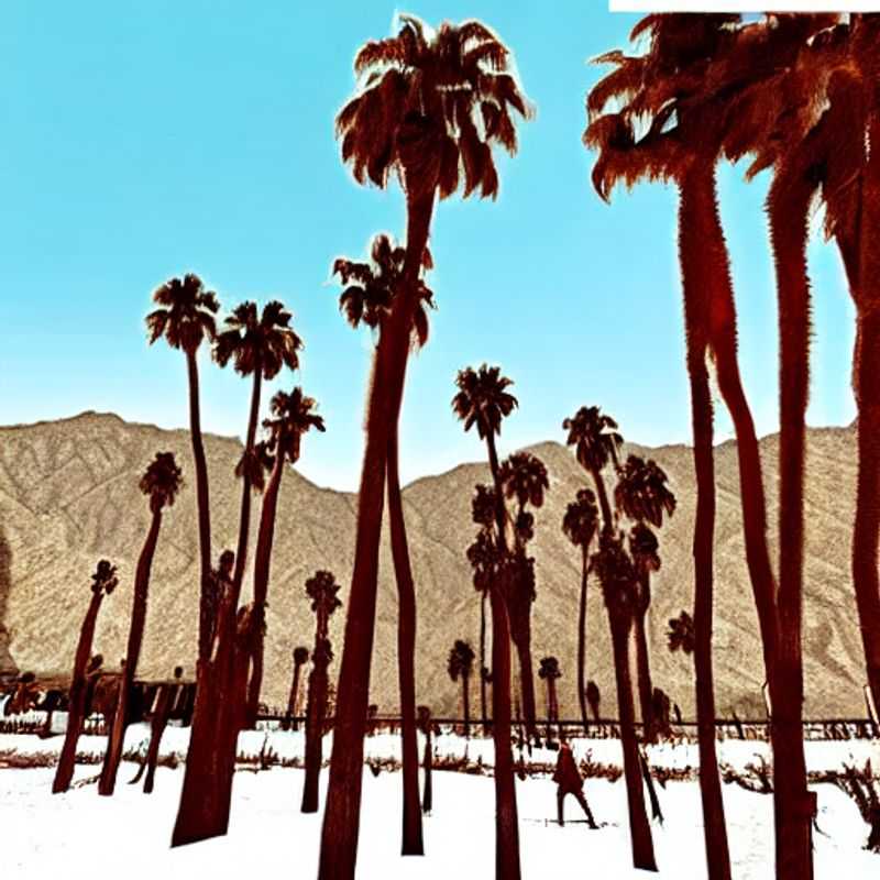 Le soleil couchant sur les montagnes de Palm Springs, une ambiance de vacances printanières.