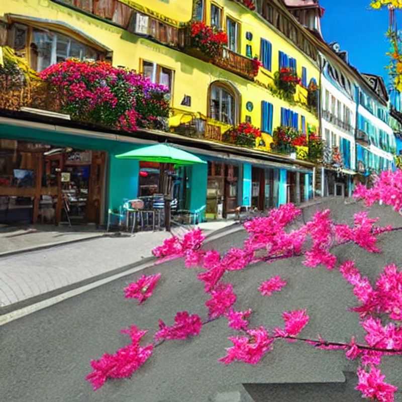 Lausanne printanière: Vue pittoresque de la ville suisse au printemps.