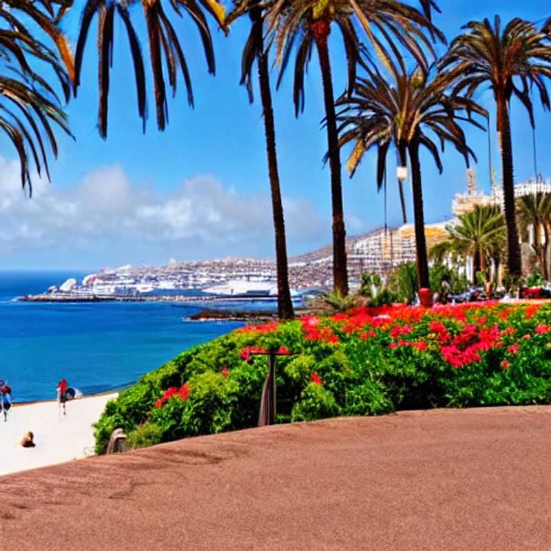 Las Palmas de Gran Canaria, Espagne : Soleil printanier sur les plages et l'océan.