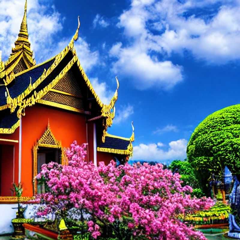 Here are a few options for alt text in French for an image of Chiang Mai, Thailand in an article about whether Chiang Mai is good for spring break, each with a slightly different emphasis:
