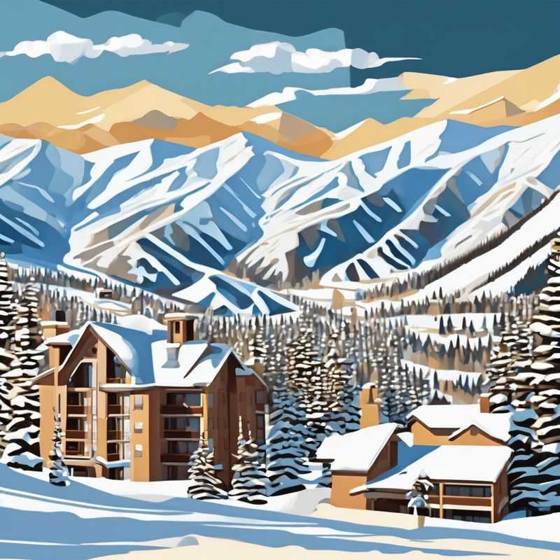 A breathtaking panorama of Aspen Snowmass, USA, showcasing its majestic peaks dusted with fresh powder, a haven for winter sports enthusiasts seeking the perfect slopes.