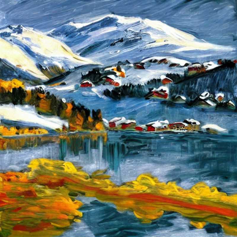 Here are a few options for alt text in Portuguese for an image of St. Moritz in spring, depending on the specific image:
