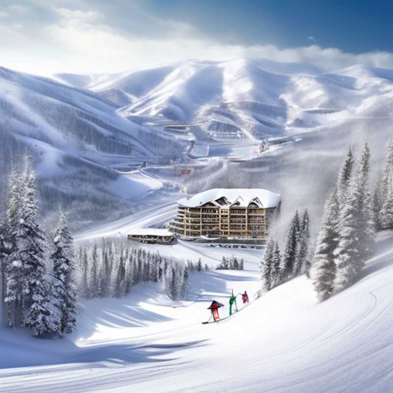 Un couple profitant de l'animation de Steamboat Springs, USA, pendant leurs vacances de ski de deux semaines, entouré de pistes enneigées et de paysages pittoresques lors du festival de ski.