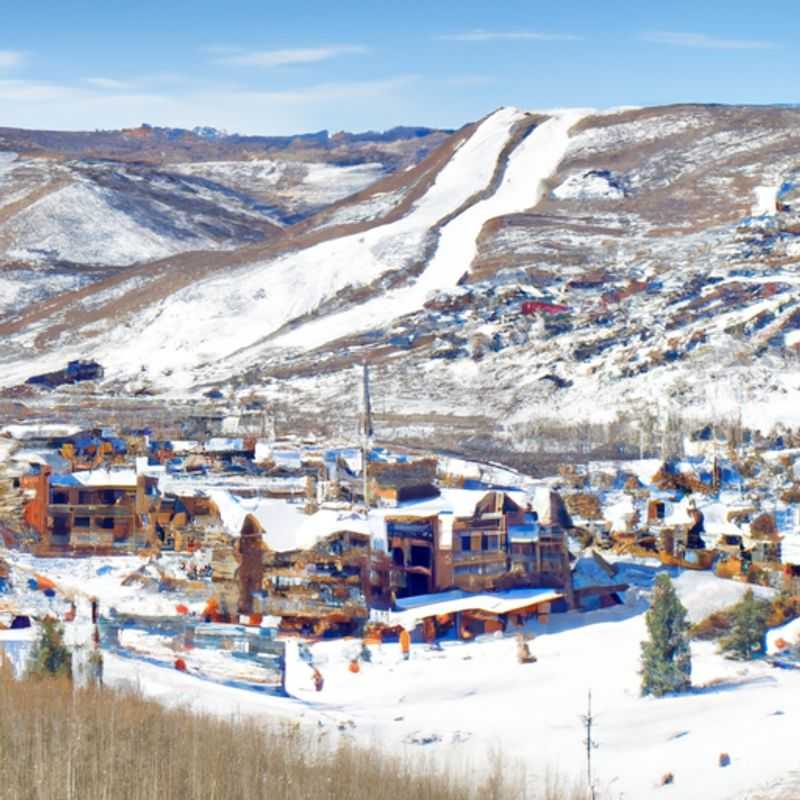 Посещая Олимпийский парк Юты в горнолыжном курорте Park City в США в лыжный сезон
