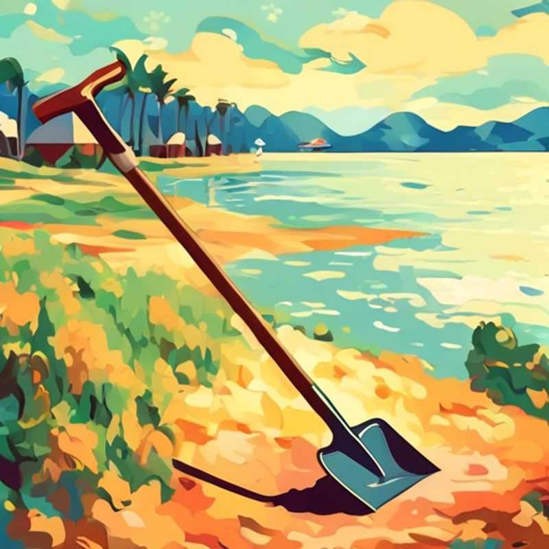 A sturdy shovel ready for any digging task.