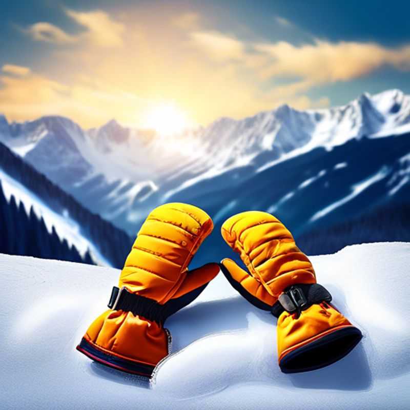 Warm and Cozy: A Close-Up of Ski Gloves or Mittens