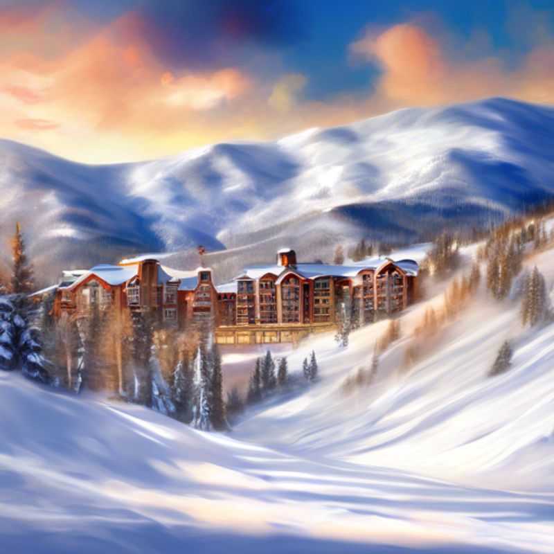 Six adventurous travelers from The Gap Year Traveler group enjoying a thrilling skiing experience at Copper Mountain, USA, surrounded by stunning snow-covered peaks during their 5-day ski season getaway.